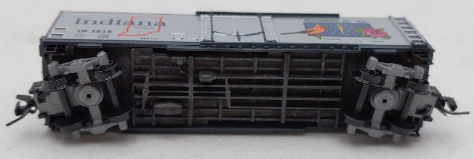Micro-Trains 50200513 Z Scale Indiana State 40' Steel Plug Door Boxcar #1816 EX/Box