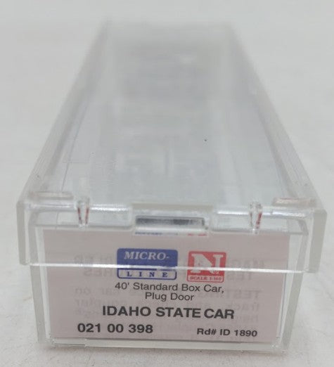 Micro-Trains 02100398 N Idaho State Car 40' Standard Plug Door Boxcar #1890 LN/Box