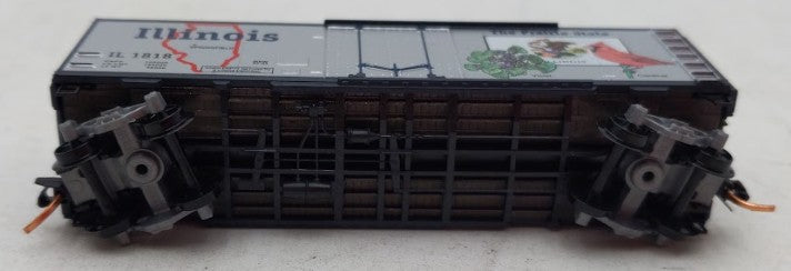 Micro-Trains 02100320 N Scale Illinois State 40' Standard Plug Door Boxcar #1818 EX/Box