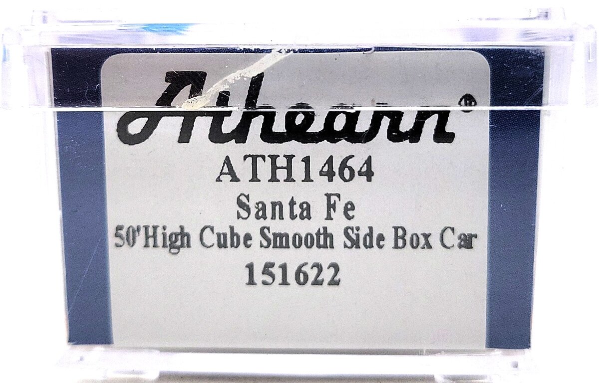 Athearn ATH1464 N Scale Santa Fe 50' High Cube Smooth Side Boxcar #151622 LN/Box