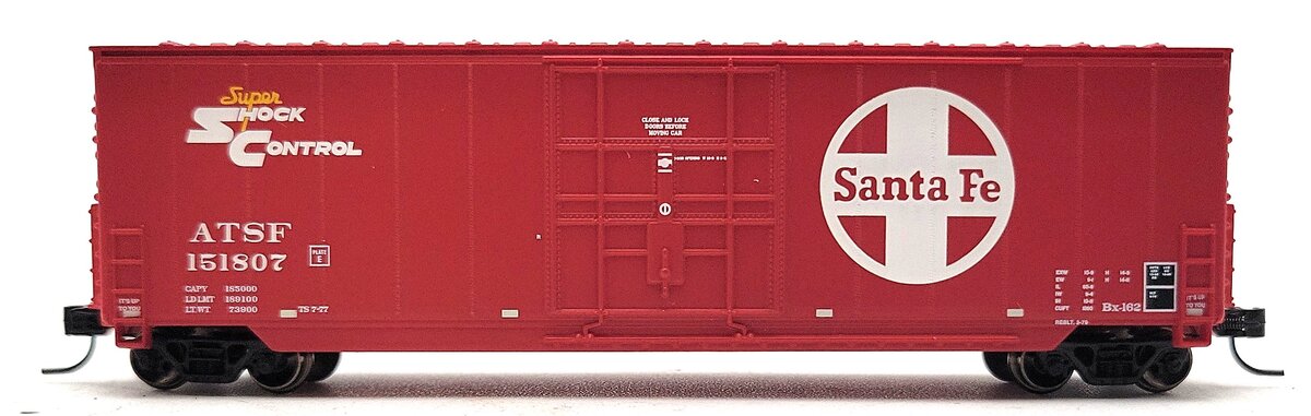 Athearn 3765 N Santa Fe 50' Smooth High Cube Plug Door Box #151807 LN/Box