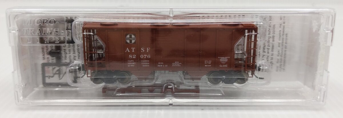 Micro-Trains 09500051 N Scale ATSF 2-Bay Covered Hopper #82076 LN/Box