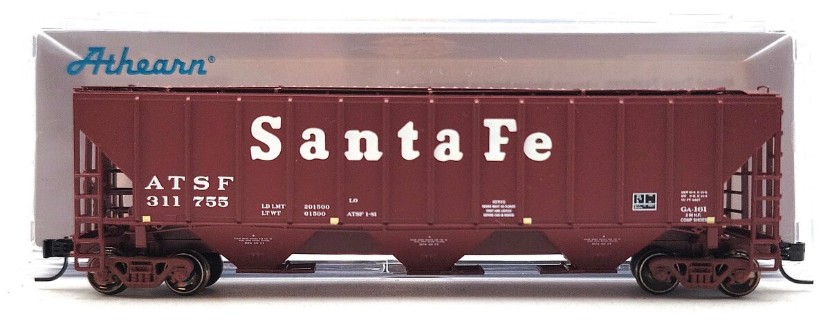 Athearn 25458 N Scale Santa Fe Hopper Car #311755 LN/Box