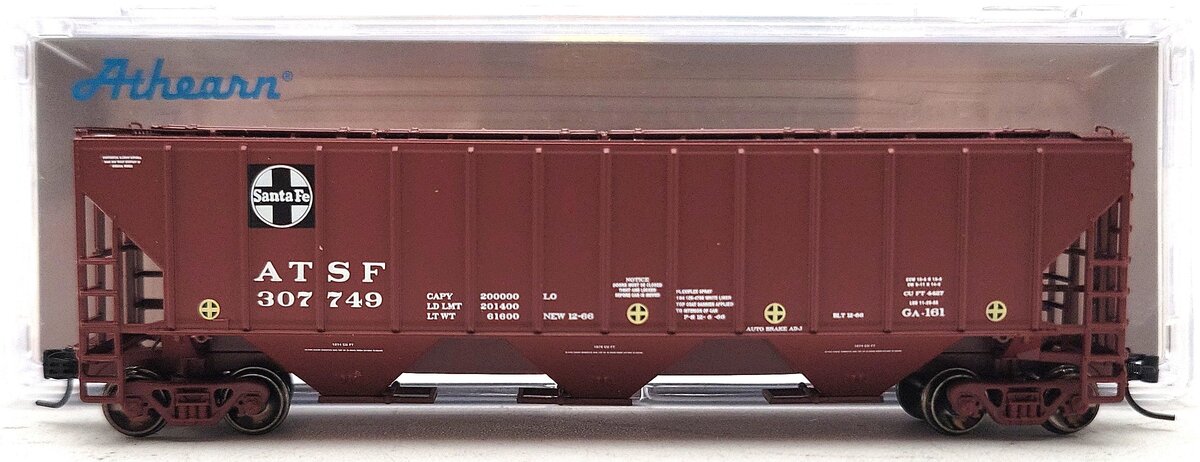 Athearn 27431 N Atchison Topeaka Santa Fe/Early PS 4427 Covered Hopper #307749 LN/Box
