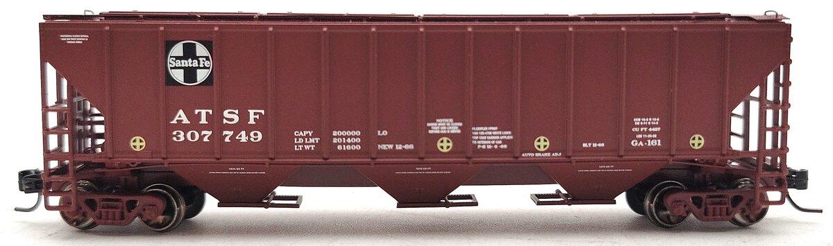 Athearn 27431 N Atchison Topeaka Santa Fe/Early PS 4427 Covered Hopper #307749 LN/Box