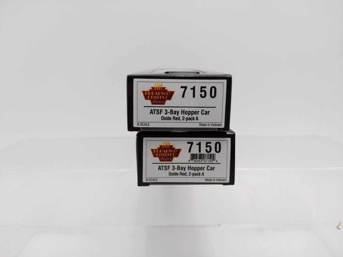 Broadway Limited 7150 N ATSF 3-Bay Hopper Car #181087, #181094 (Set of 2) LN/Box