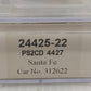 Trainworx Inc 24425-22 N Santa Fe PS2-CD Covered Hopper #312622