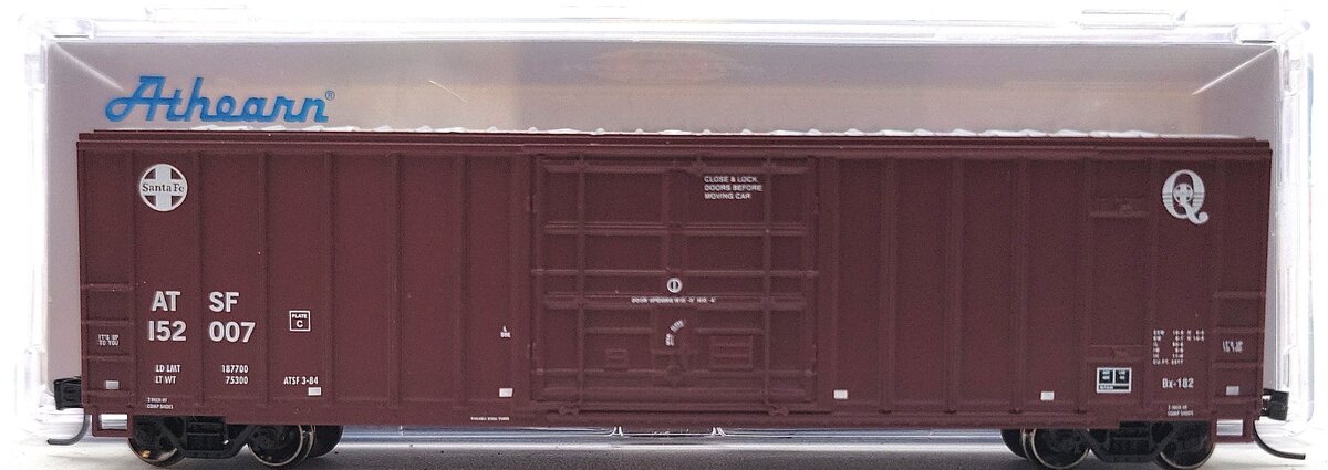 Athearn ATH2115 N Scale 50' FMC PD Santa Fe Boxcar #152007 LN/Box