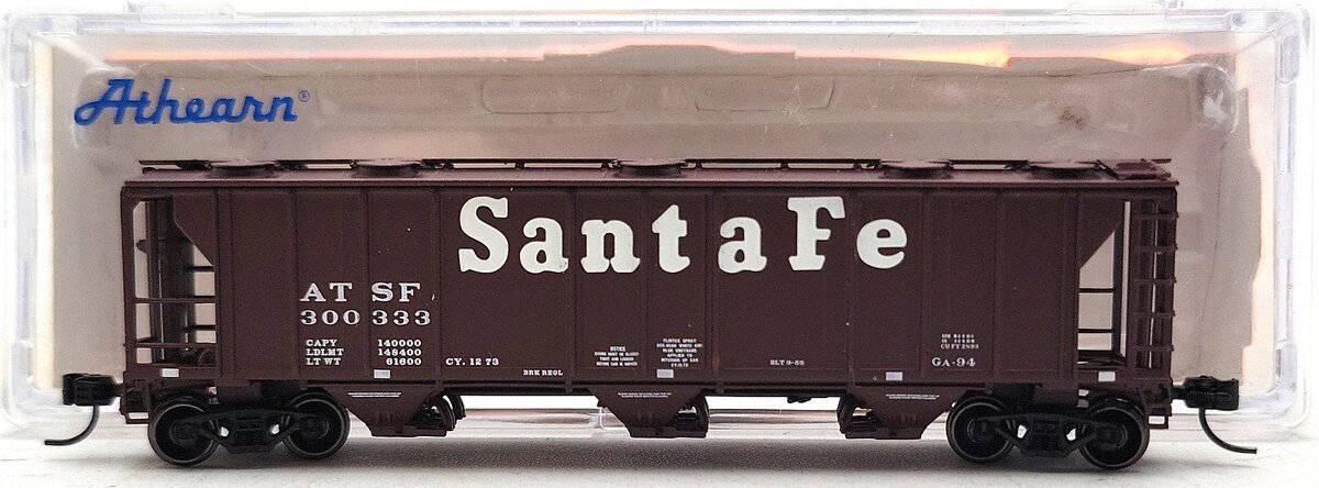 Athearn 11268 N Scale Santa Fe PS2-2893 Covered Hopper #300333 LN/Box