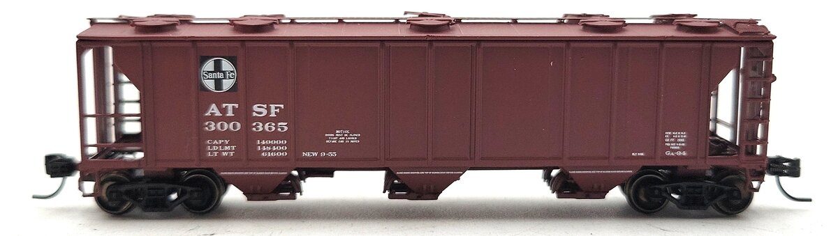 Athearn ATH23831 N Scale Santa Fe PS-2893 Covered Hopper #300365 LN/Box