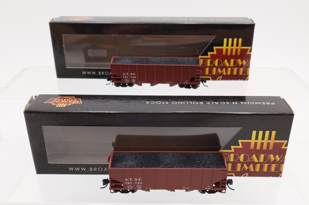 Broadway Limited 7151 N ATSF 3-Bay Hopper Cars #181126/181139 (Set of 2) LN/Box