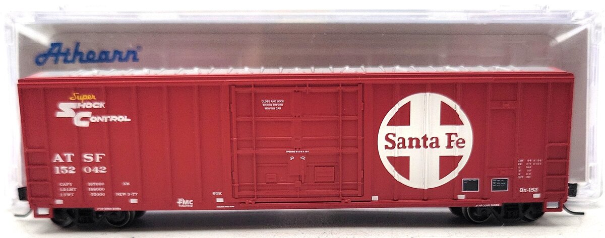 Athearn 24214 24214 N Scale Santa Fe 50' FMC Plug Door Box Car #152042 LN/Box