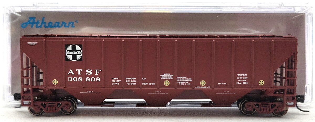 Athearn 27432 N Scale Santa Fe PS 4427 Covered Hopper #308808 LN/Box