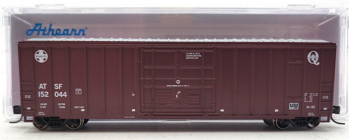 Athearn 2117 N Scale Sana Fe 50' FMC Superior Plug Door Boxcar #152044