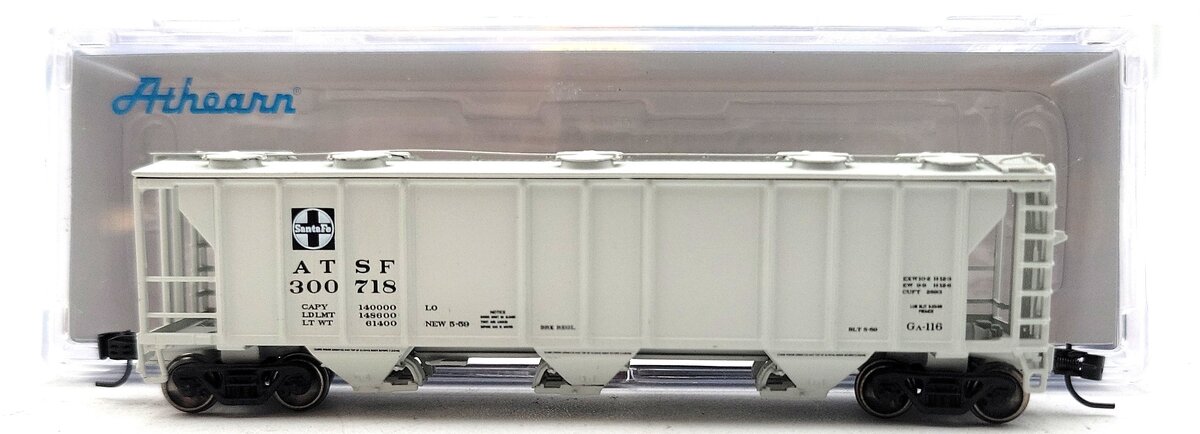 Athearn 28327 N Santa Fe PS-2 2893 3-Bay Covered Hopper #300718