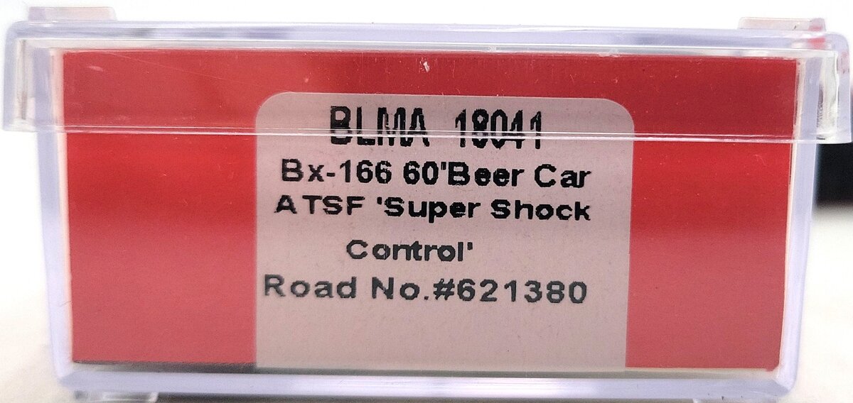 BLMA Models 18041 N Santa Fe Bx-166 60' Super Shock Control DD Boxcar #621380