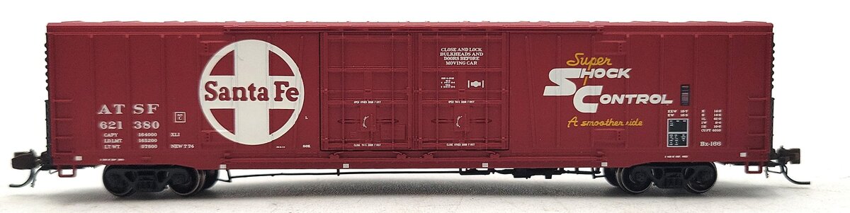 BLMA Models 18041 N Santa Fe Bx-166 60' Super Shock Control DD Boxcar #621380