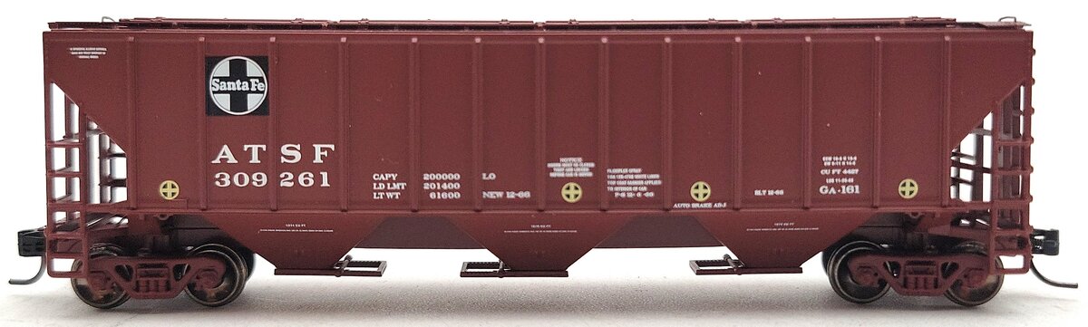 Athearn 27433 N Scale ATSFPS 4427 3 Bay Covered Hopper #309261 LN/Box