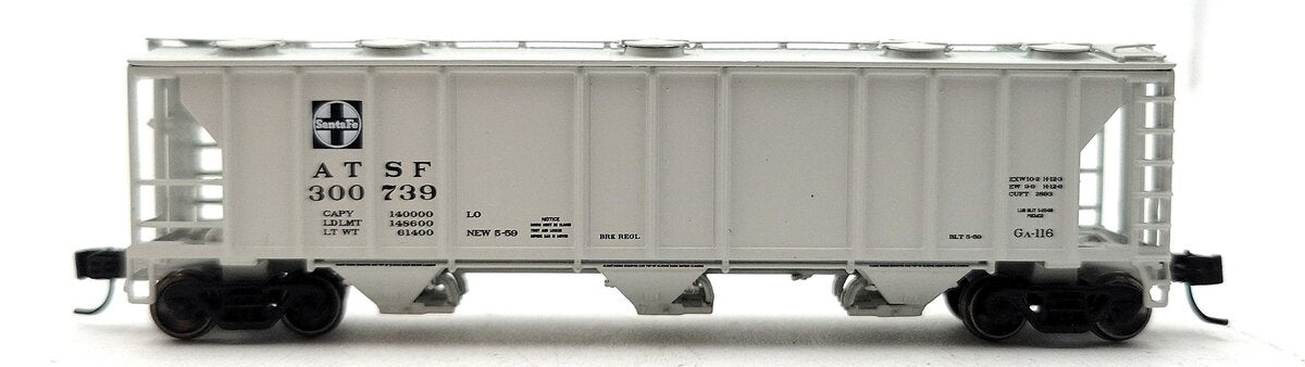 Athearn 28328 N Santa Fe PS-2 2893 3-Bay Covered Hopper #300739 LN/Box