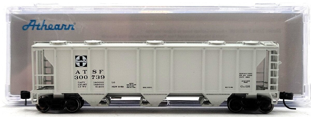 Athearn 28328 N Santa Fe PS-2 2893 3-Bay Covered Hopper #300739 LN/Box