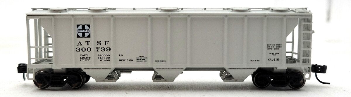 Athearn 28328 N Santa Fe PS-2 2893 3-Bay Covered Hopper #300739 LN/Box