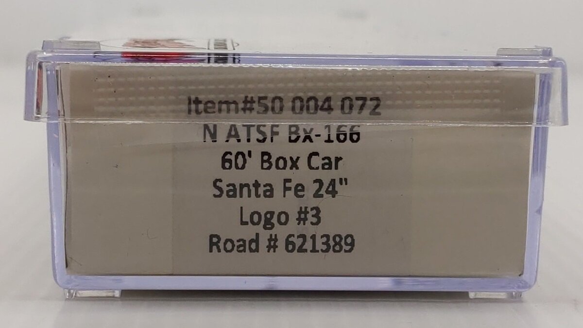 Atlas 50004072 N Santa Fe 24" Logo #3 BX-166 60' Box Car #621389 LN/Box