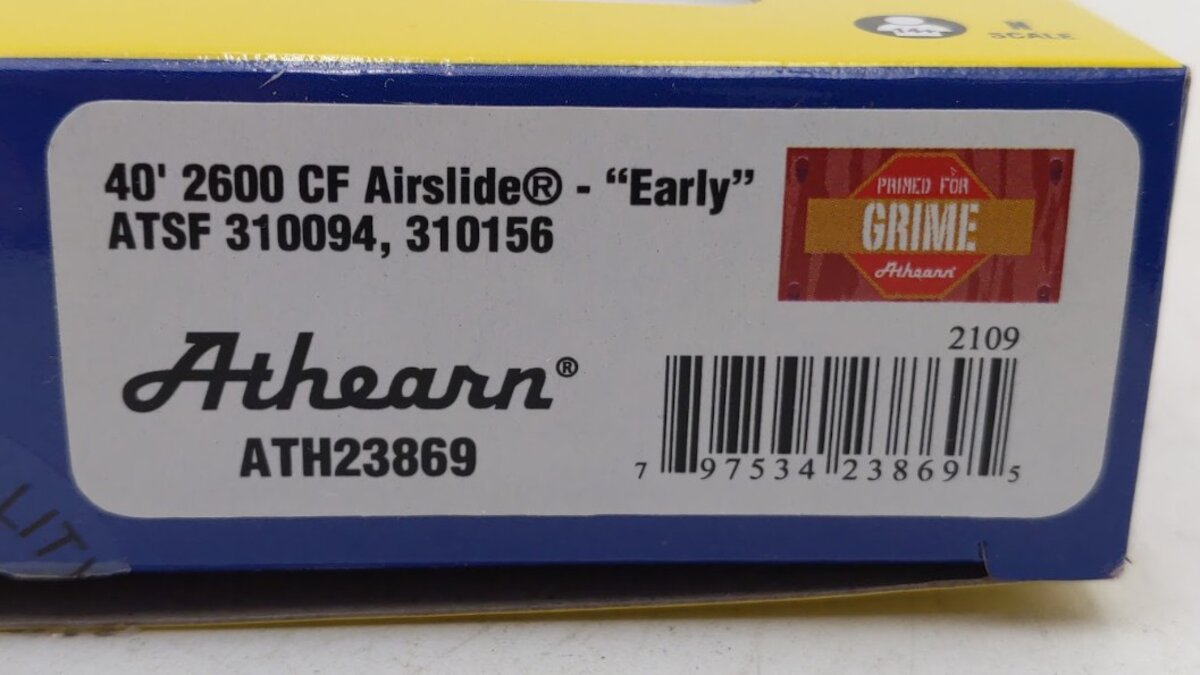 Athearn 23869 N Atchison Topeka Santa Fe GATC 2600 Airslide Hopper (Set of 2) LN/Box