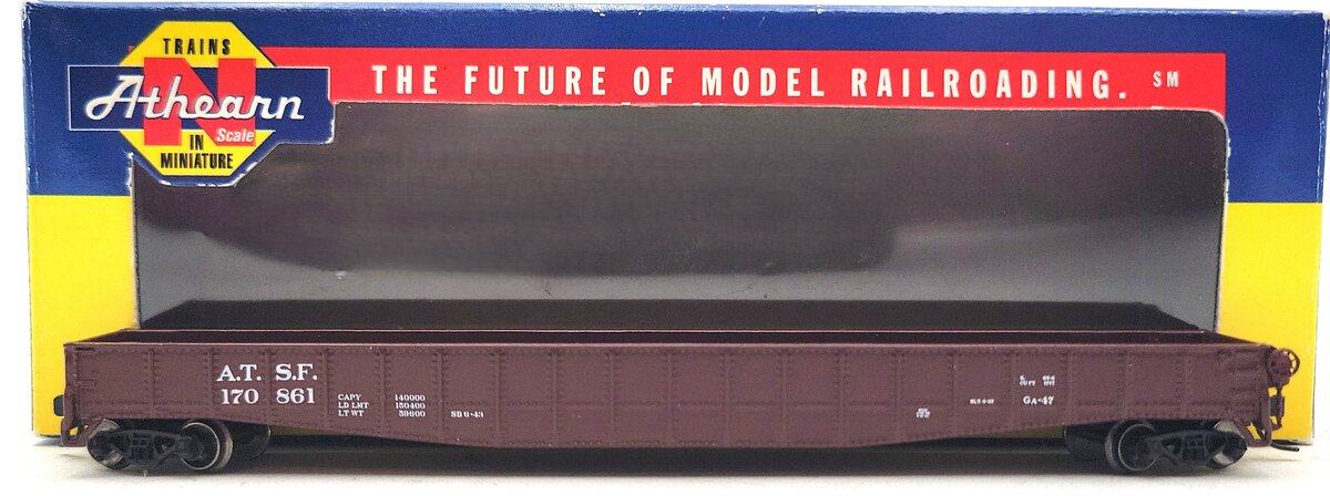 Athearn 11301 N Scale Santa Fe 65' Mill Gondola #170861 LN/Box