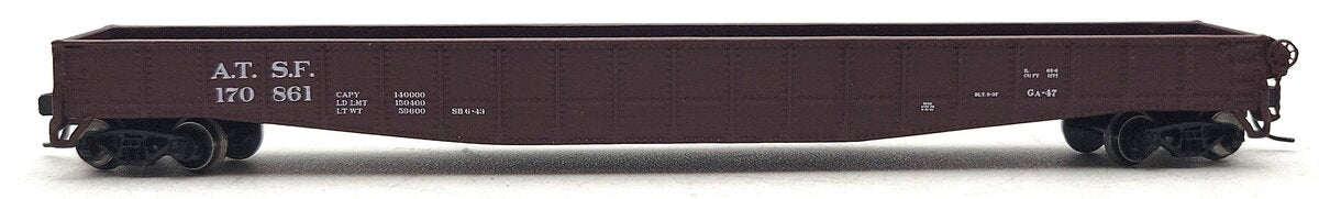 Athearn 11301 N Scale Santa Fe 65' Mill Gondola #170861 LN/Box