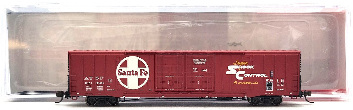 BLMA Models 18042 N Santa Fe Bx-166 60' Super Shock Control DD Boxcar #621393
