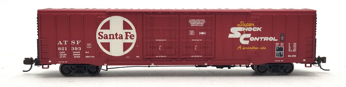 BLMA Models 18042 N Santa Fe Bx-166 60' Super Shock Control DD Boxcar #621393