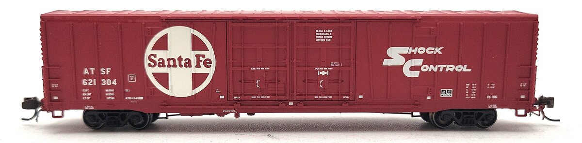 BLMA Models 18025 N Santa Fe 60' Shock Control Double Door Boxcar #621304