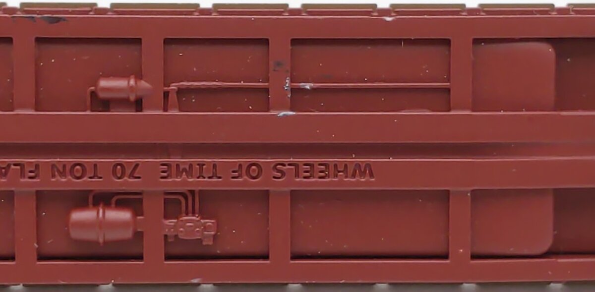 Wheels of Time 50096 N Scale Southern Pacific 53'6' Fish Belly Flat Car #563822 EX/Box