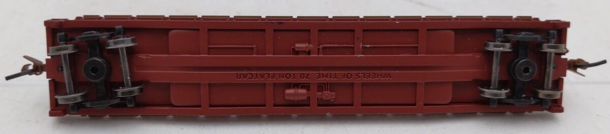 Wheels of Time 50096 N Scale Southern Pacific 53'6' Fish Belly Flat Car #563822 EX/Box