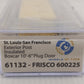 Wheels of Time 61132 N St. Louis San Francisco PC&F 50' Boxcar #600225 LN/Box