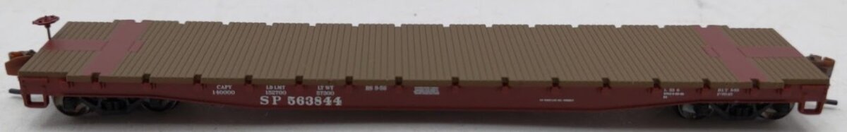 Wheels of Time 50099 N Scale Southern Pacific 53'6' Fish Belly Flat Car #563844 LN/Box
