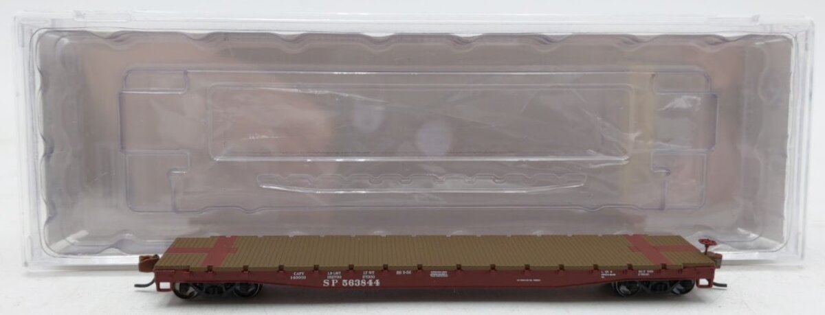 Wheels of Time 50099 N Scale Southern Pacific 53'6' Fish Belly Flat Car #563844 LN/Box