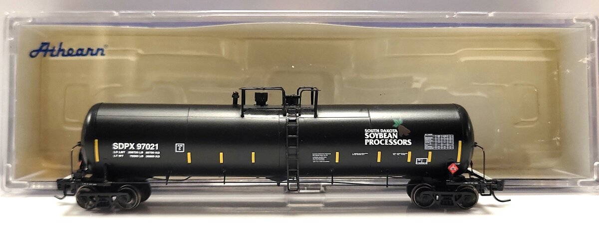 Athearn 24373 N SDPX 30,000-Gallon Ethanol Tank #97021 EX/Box