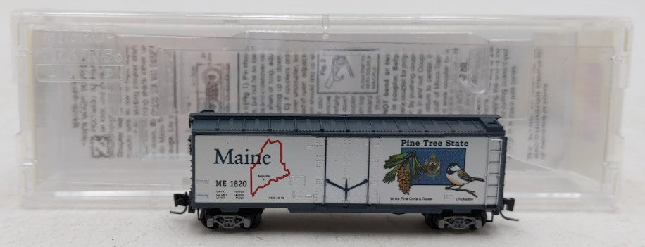 Micro-Trains 50200521 Z Maine State Car 40' Plug Door Box Car #1820 EX/Box