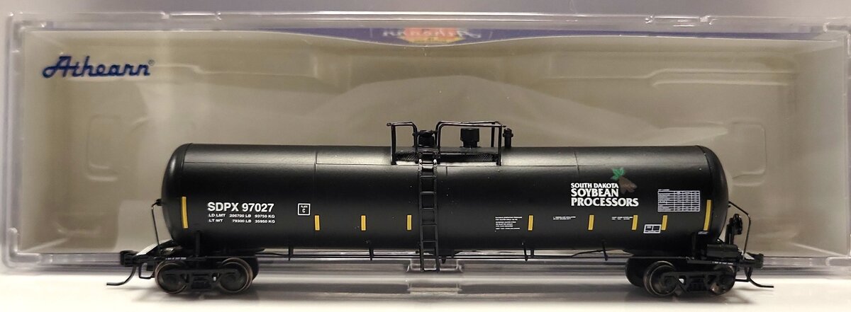 Athearn 24373 N SDPX 30,000-Gallon Ethanol Tank #97027 EX/Box