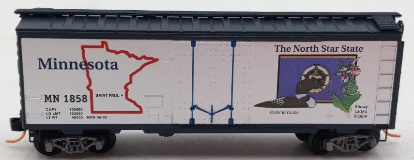 Micro-Trains 02100360 N Scale Minnesota 40' Standard Plug Door Boxcar #1858 EX/Box