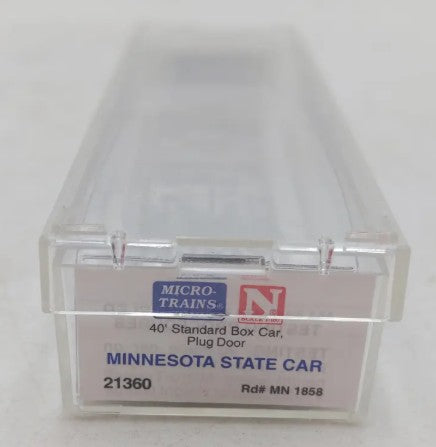 Micro-Trains 02100360 N Scale Minnesota 40' Standard Plug Door Boxcar #1858 EX/Box