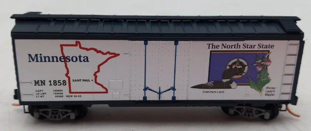 Micro-Trains 02100360 N Scale Minnesota 40' Standard Plug Door Boxcar #1858 EX/Box