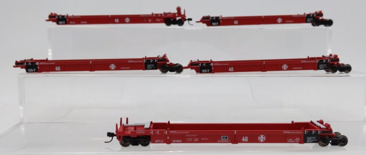Walthers 929-8103 N Santa Fe Thrall Articulated 48' Well Car #254165 (Set of 5) LN/Box