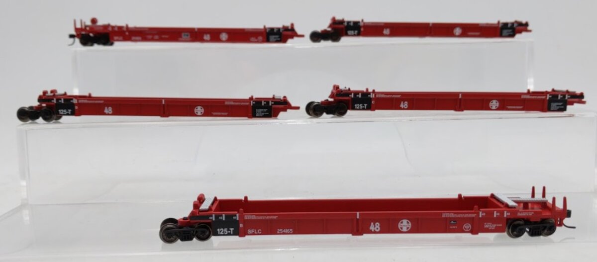 Walthers 929-8103 N Santa Fe Thrall Articulated 48' Well Car #254165 (Set of 5) LN/Box