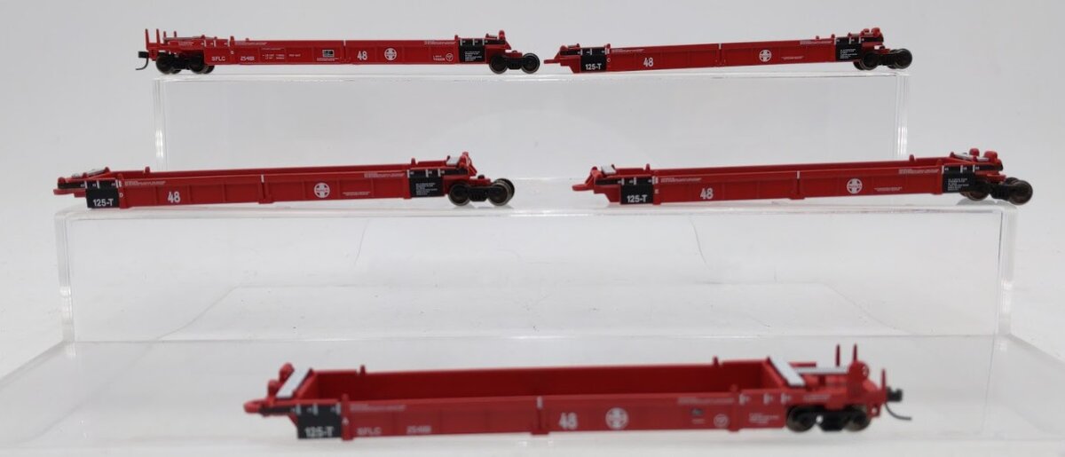 Walthers 929-8104 N Santa Fe Thrall Articulated 48' Well Car #254181 (Set of 5) LN/Box