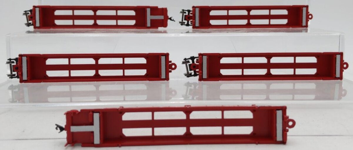 Walthers 929-8104 N Santa Fe Thrall Articulated 48' Well Car #254181 (Set of 5) LN/Box