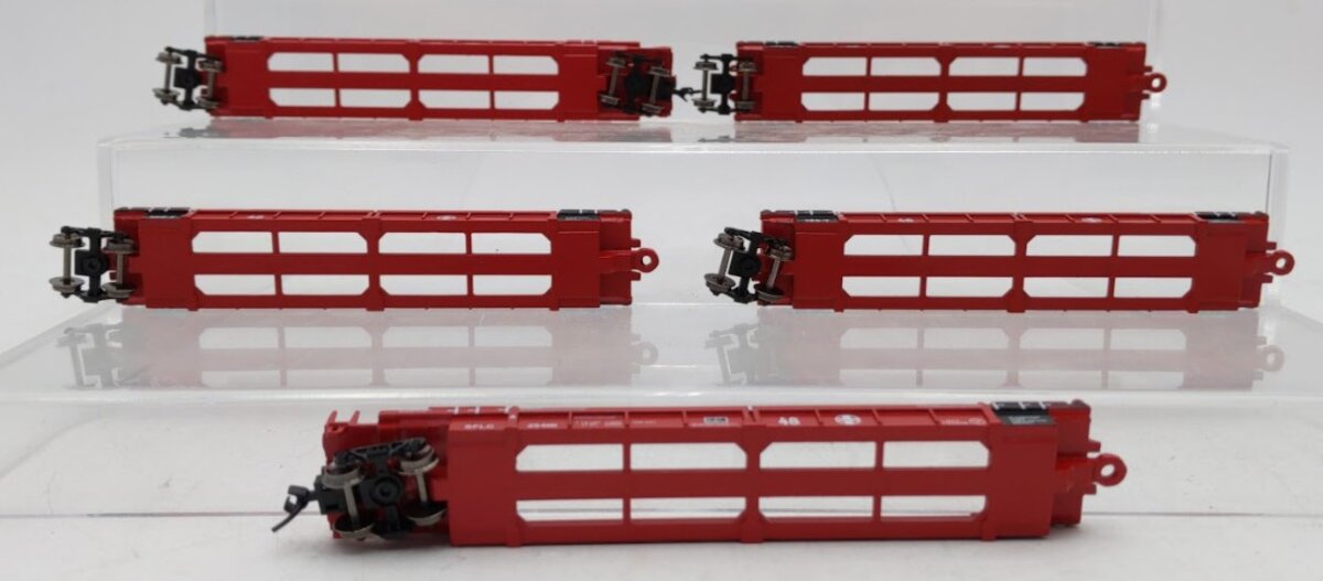 Walthers 929-8104 N Santa Fe Thrall Articulated 48' Well Car #254181 (Set of 5) LN/Box