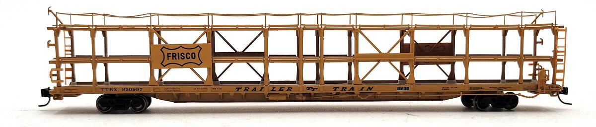 Athearn 14421 N Frisco/RTTX F89-F Tri-Level Auto Rack #930997 LN/Box