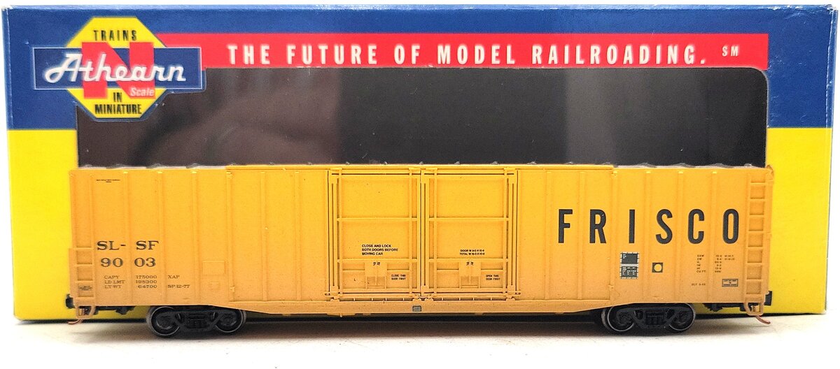 Athearn 17167 N Frisco 60' PS Auto Box/Weathered #9003 LN/Box